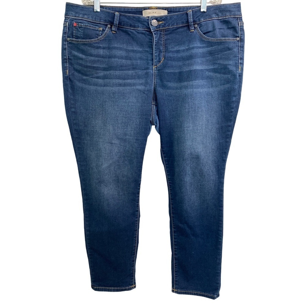 SLINK Curvy Women's Dark Blue Jeans No Distressing Size 18
